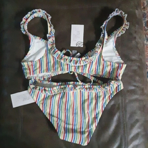 Solid & Striped Bikini Set - Picture 3 of 4